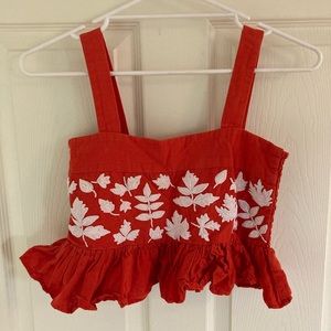 SOLD Carolina K Linen Crop Top